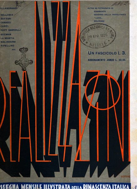 Realizzazioni rivista mensile illustrata della Rinascenza italica