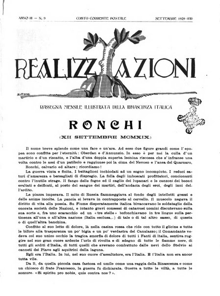 Realizzazioni rivista mensile illustrata della Rinascenza italica