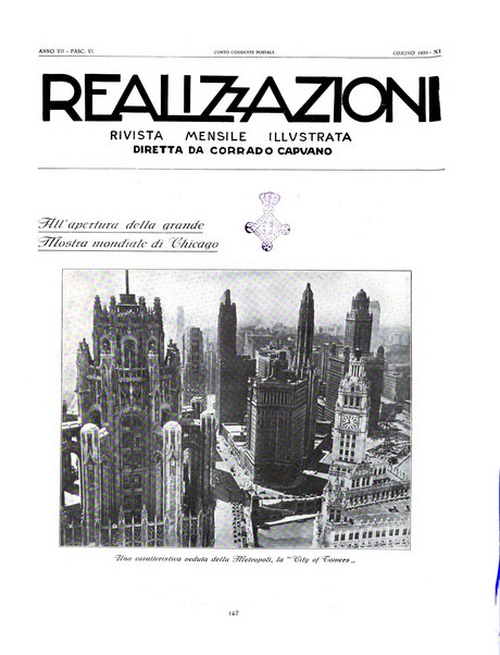 Realizzazioni rivista mensile illustrata della Rinascenza italica