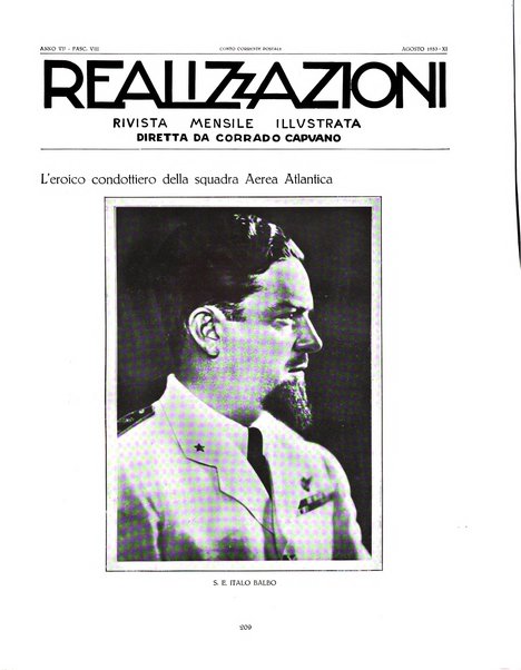 Realizzazioni rivista mensile illustrata della Rinascenza italica