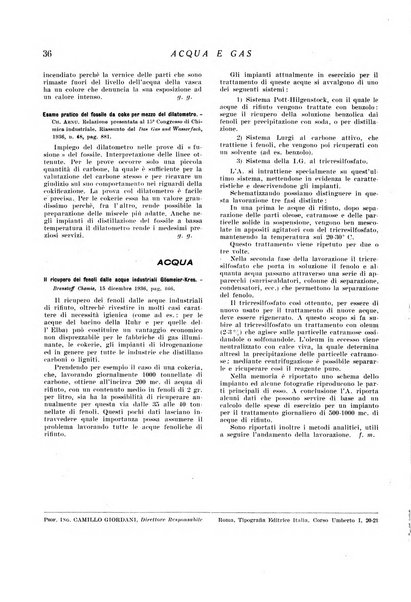 Acqua e gas giornale della Federazione nazionale fascista industrie del gas e degli acquedotti