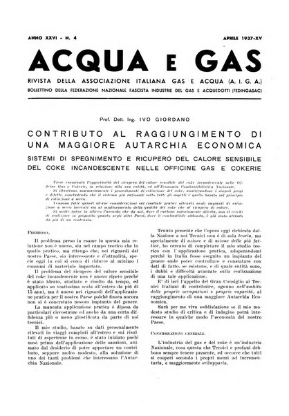 Acqua e gas giornale della Federazione nazionale fascista industrie del gas e degli acquedotti