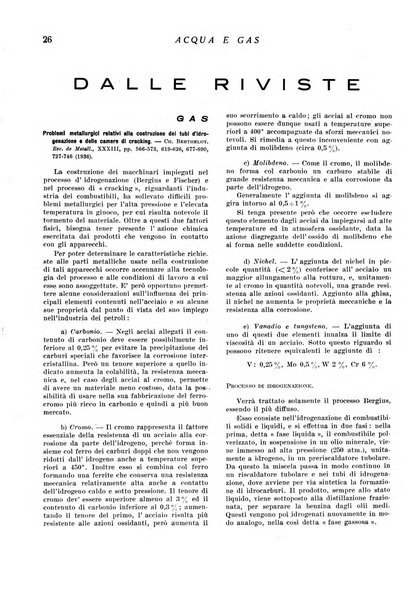 Acqua e gas giornale della Federazione nazionale fascista industrie del gas e degli acquedotti