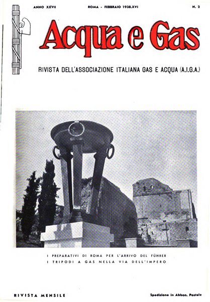 Acqua e gas giornale della Federazione nazionale fascista industrie del gas e degli acquedotti