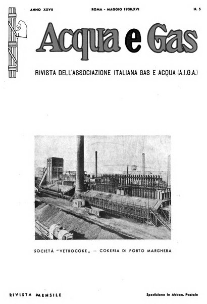 Acqua e gas giornale della Federazione nazionale fascista industrie del gas e degli acquedotti