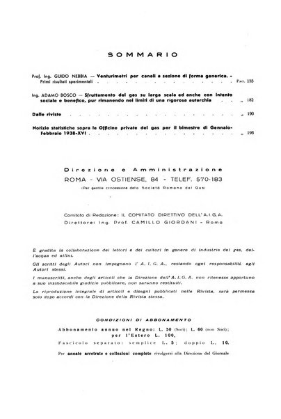 Acqua e gas giornale della Federazione nazionale fascista industrie del gas e degli acquedotti