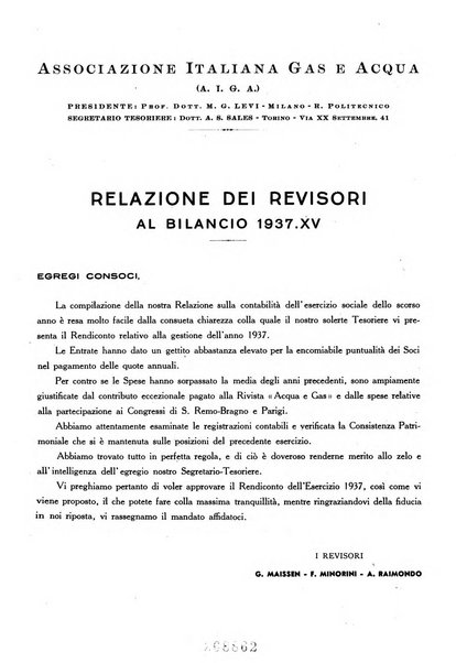 Acqua e gas giornale della Federazione nazionale fascista industrie del gas e degli acquedotti