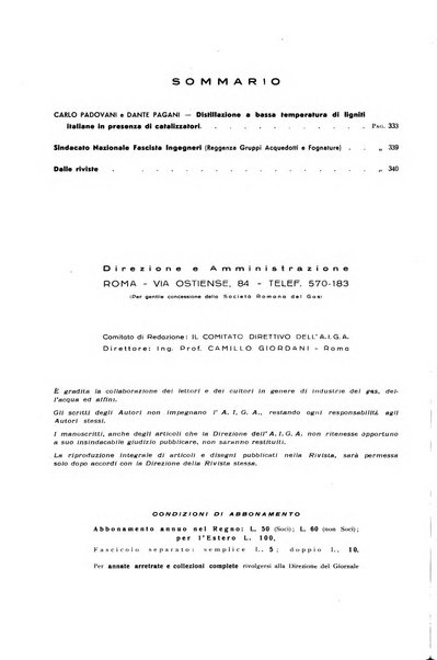 Acqua e gas giornale della Federazione nazionale fascista industrie del gas e degli acquedotti