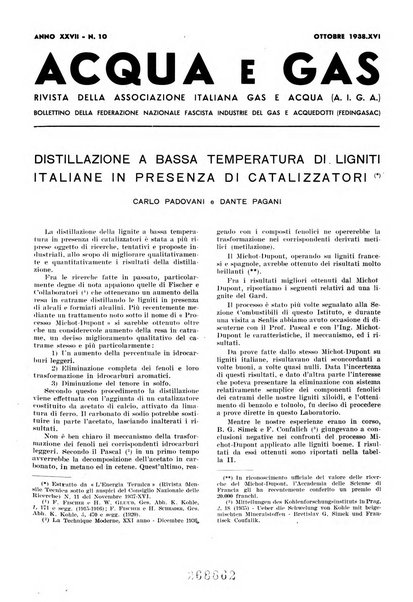 Acqua e gas giornale della Federazione nazionale fascista industrie del gas e degli acquedotti