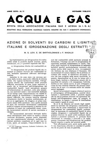 Acqua e gas giornale della Federazione nazionale fascista industrie del gas e degli acquedotti