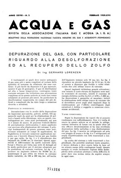 Acqua e gas giornale della Federazione nazionale fascista industrie del gas e degli acquedotti