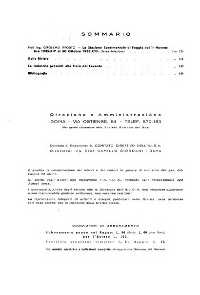 Acqua e gas giornale della Federazione nazionale fascista industrie del gas e degli acquedotti