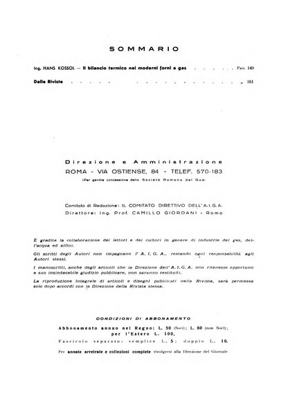 Acqua e gas giornale della Federazione nazionale fascista industrie del gas e degli acquedotti