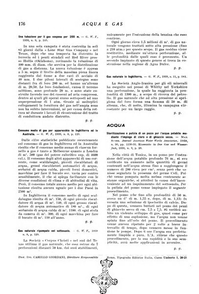 Acqua e gas giornale della Federazione nazionale fascista industrie del gas e degli acquedotti