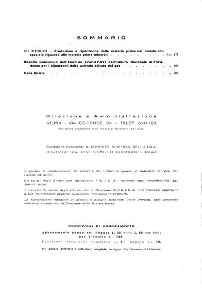 Acqua e gas giornale della Federazione nazionale fascista industrie del gas e degli acquedotti