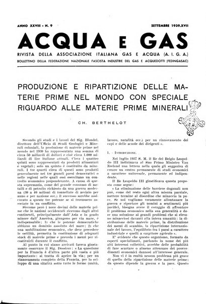 Acqua e gas giornale della Federazione nazionale fascista industrie del gas e degli acquedotti