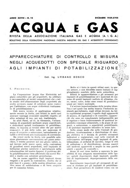 Acqua e gas giornale della Federazione nazionale fascista industrie del gas e degli acquedotti