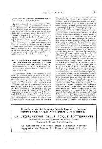 Acqua e gas giornale della Federazione nazionale fascista industrie del gas e degli acquedotti