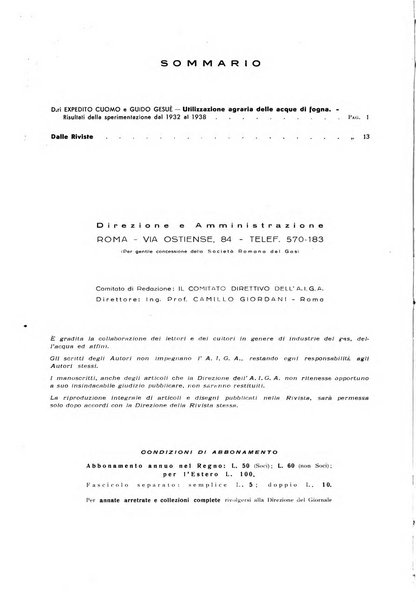 Acqua e gas giornale della Federazione nazionale fascista industrie del gas e degli acquedotti