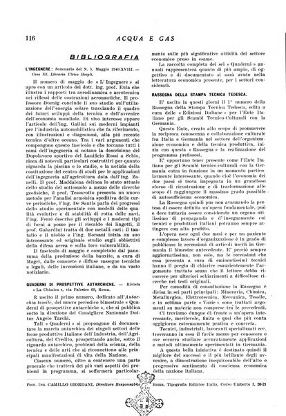 Acqua e gas giornale della Federazione nazionale fascista industrie del gas e degli acquedotti