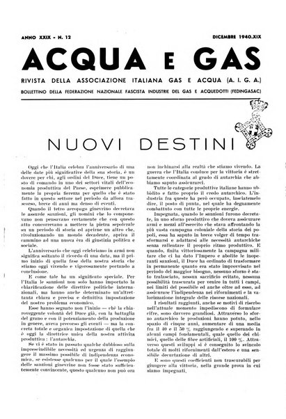 Acqua e gas giornale della Federazione nazionale fascista industrie del gas e degli acquedotti