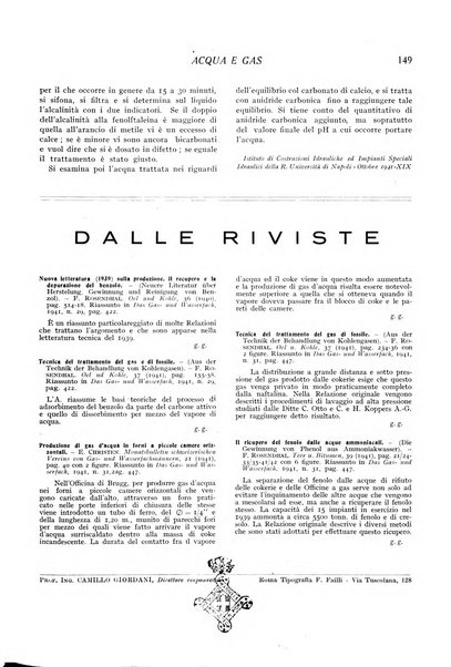 Acqua e gas giornale della Federazione nazionale fascista industrie del gas e degli acquedotti