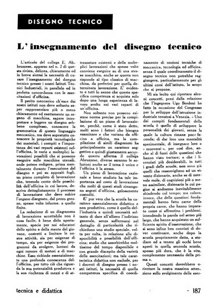 Tecnica e didattica supplemento mensile della rivista Istruzione tecnica