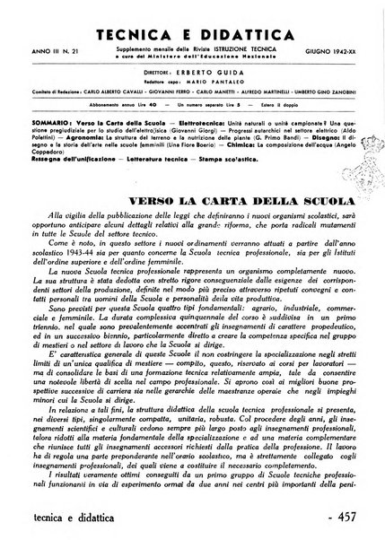 Tecnica e didattica supplemento mensile della rivista Istruzione tecnica