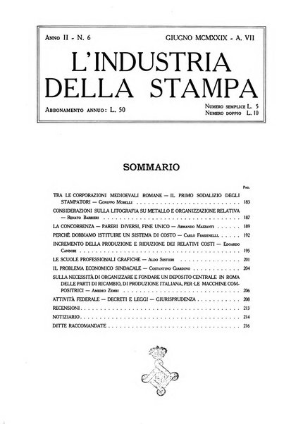 L'industria della stampa [organo ufficiale della Federazione nazionale fascista dell'industria grafica e affini]