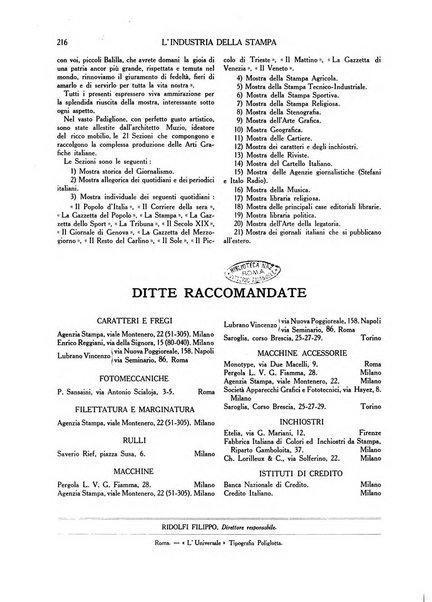 L'industria della stampa [organo ufficiale della Federazione nazionale fascista dell'industria grafica e affini]