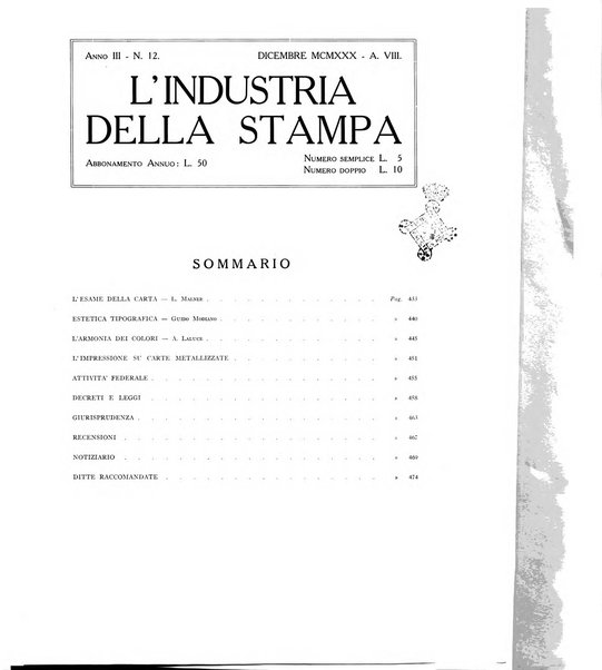 L'industria della stampa [organo ufficiale della Federazione nazionale fascista dell'industria grafica e affini]