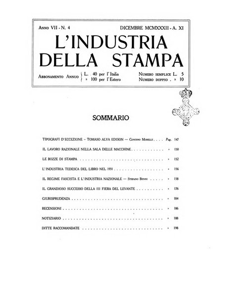 L'industria della stampa [organo ufficiale della Federazione nazionale fascista dell'industria grafica e affini]