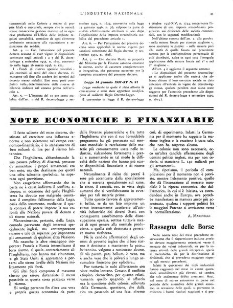 L'industria nazionale rivista mensile dell'autarchia