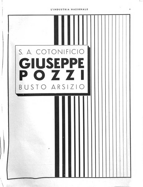 L'industria nazionale rivista mensile dell'autarchia