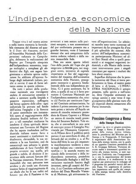 L'industria nazionale rivista mensile dell'autarchia