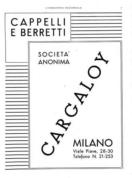 L'industria nazionale rivista mensile dell'autarchia