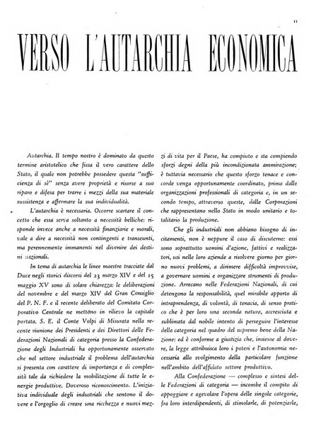 L'industria nazionale rivista mensile dell'autarchia