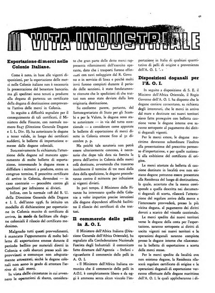 L'industria nazionale rivista mensile dell'autarchia