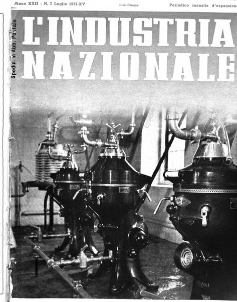 L'industria nazionale rivista mensile dell'autarchia