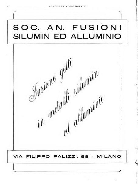 L'industria nazionale rivista mensile dell'autarchia