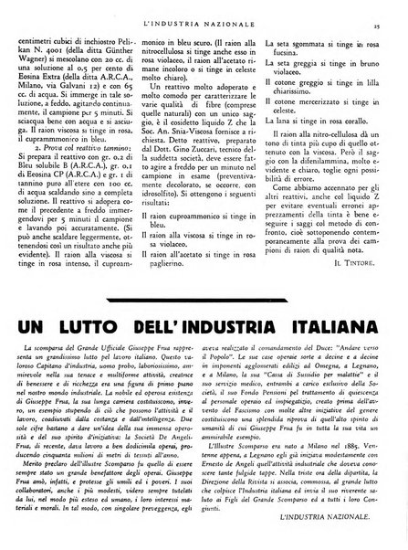 L'industria nazionale rivista mensile dell'autarchia