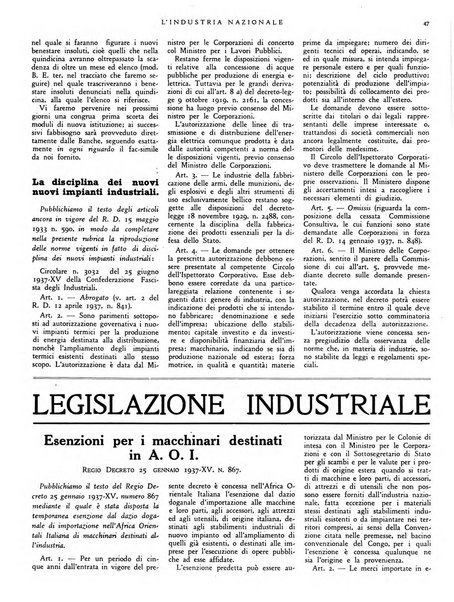 L'industria nazionale rivista mensile dell'autarchia