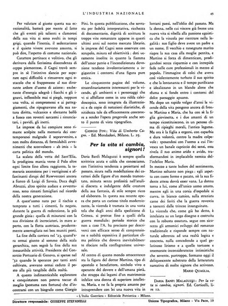 L'industria nazionale rivista mensile dell'autarchia