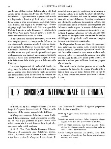 L'industria nazionale rivista mensile dell'autarchia