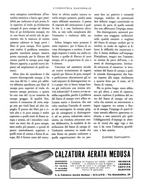 L'industria nazionale rivista mensile dell'autarchia