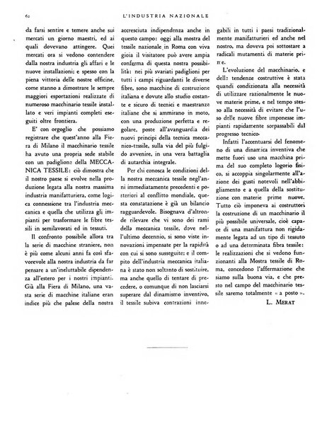 L'industria nazionale rivista mensile dell'autarchia