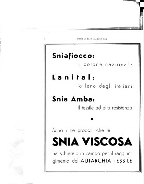 L'industria nazionale rivista mensile dell'autarchia