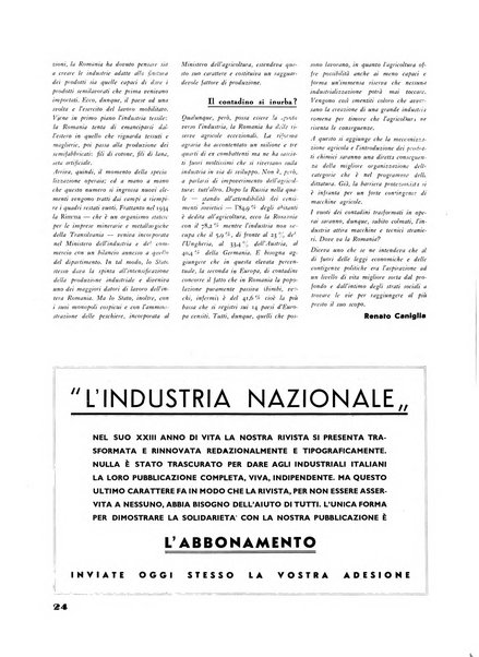 L'industria nazionale rivista mensile dell'autarchia