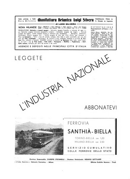 L'industria nazionale rivista mensile dell'autarchia