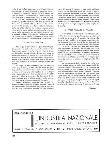 L'industria nazionale rivista mensile dell'autarchia